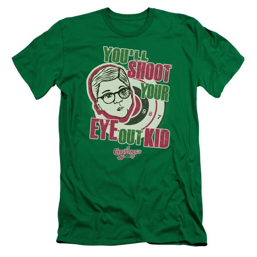 A Christmas Story Youll Shoot Your Eye Out Adult 301 T Shirt Kelly Green